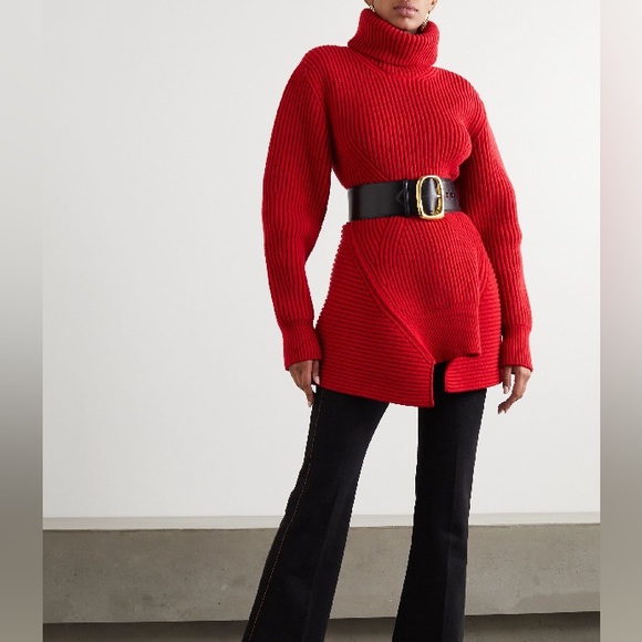 Alexander McQueen chunky sweater in rib knit size small